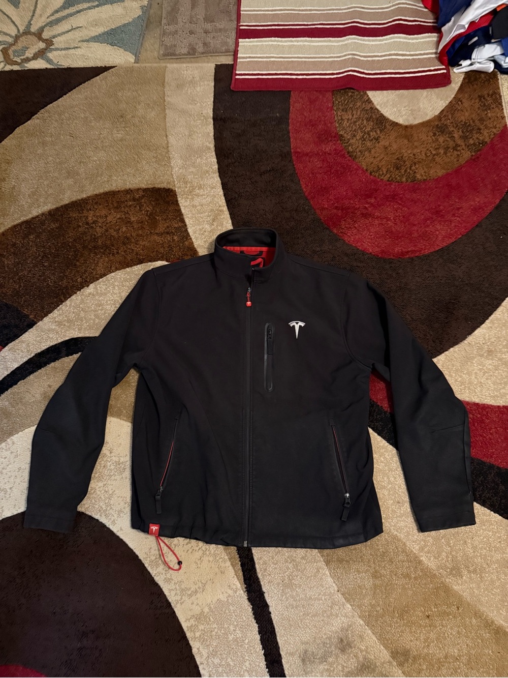 Tesla Men’s Black Jacket with Red Trim high end size L